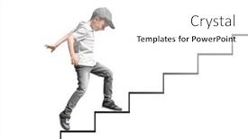  Presentation with career growth - Presentation theme having growth-business-concept-young-businessman background and a white colored foreground