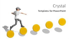  Presentation with career growth - Presentation design consisting of growth-business-concept-young-businessman background and a white colored foreground