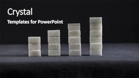  Presentation with sugar cubes - Colorful presentation design enhanced with growth chart made with sugar backdrop and a black colored foreground