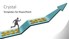  Presentation with new year - Slide set enhanced with growth-concept-with-new-year background and a white colored foreground