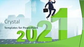  Presentation with growth - Slide deck featuring growth-concept-with-transition-between background and a sky blue colored foreground