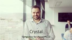  Presentation with using digital tablet - Colorful presentation enhanced with growth decision - businessman using digital tablet backdrop and a soft green colored foreground