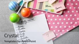  Presentation with decision - Theme with growth decision - composition with list of baby background and a light gray colored foreground