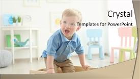  Presentation with suggestion box - Amazing slide deck having growth decision - cute little boy standing backdrop and a  colored foreground