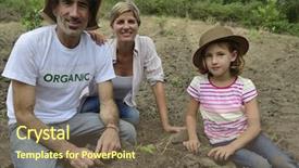  Presentation with agriculture planting - Cool new presentation design with growth family of organic farm backdrop and a  colored foreground