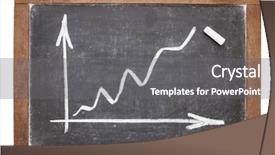 Presentation with white torn paper on gray - Theme consisting of growth graph - white chalk drawing background and a  colored foreground