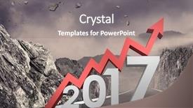  Presentation with growth - Beautiful slide deck featuring growth graph as 3d 2017 backdrop and a gray colored foreground