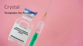  Presentation with hormone - PPT theme consisting of growth-hormone-releasing-hormone-ghrh background and a coral colored foreground