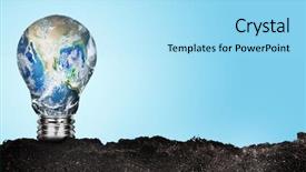  Presentation with one child back ground - Cool new presentation theme with growth in ground with earth backdrop and a arctic colored foreground