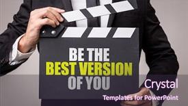  Presentation with growth mindset - Cool new theme with growth mindset - be the best version backdrop and a wine colored foreground