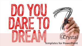  Presentation with marker - Beautiful slide deck featuring growth mindset - hand with marker writing backdrop and a lemonade colored foreground