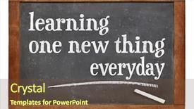  Presentation with motivational - PPT theme featuring growth mindset - learning one new thing everyday background and a tawny brown colored foreground