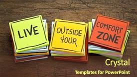  Presentation with motivational - Theme with growth mindset - live outside your comfort zone background and a tawny brown colored foreground