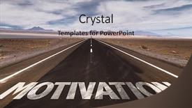  Presentation with growth mindset - Colorful presentation theme enhanced with growth mindset - motivation written on desert road backdrop and a light gray colored foreground