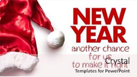  Presentation with new year - Slide deck with growth mindset - new year - another chance background and a lemonade colored foreground