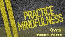  Presentation with mindset - Slide set consisting of growth mindset - practice mindfulness background and a tawny brown colored foreground