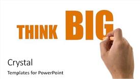  Presentation with growth mindset - Slide deck consisting of growth mindset - think big background and a white colored foreground