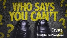  Presentation with mindset - Presentation design consisting of growth mindset - top view of business shoes background and a dark gray colored foreground