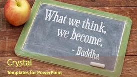  Presentation with mindset - Presentation theme enhanced with growth mindset - what we think we become background and a tawny brown colored foreground