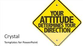  Presentation with mindset - Presentation theme consisting of growth mindset - your attitude determines your direction background and a white colored foreground