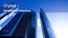  Presentation with modern - Cool new presentation theme with growth real estate - modern skyscrapers business centre backdrop and a  colored foreground