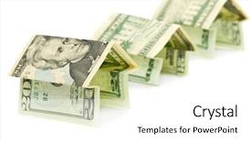  Presentation with new parents at home baby - PPT theme with growth real estate - new home symbol made background and a white colored foreground