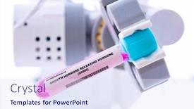  Presentation with hormone - Slide set featuring growth-releasing-hormone-test-tube background and a sky blue colored foreground