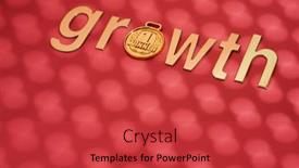  Presentation with medal - PPT layouts consisting of growth-single-word-with-medal background and a red colored foreground
