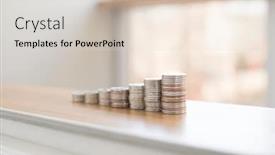  Presentation with saving - Slides enhanced with growth-stacking-coins-investment background and a lemonade colored foreground