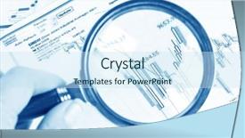  Presentation with diagram - Slide deck with growth strategy - magnifying glass and diagram background and a sky blue colored foreground