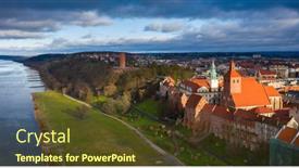  Presentation with amazing - PPT layouts having grudziadz-city-with-amazing-granaries background and a tawny brown colored foreground