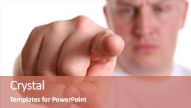  Presentation with angry - Theme featuring gruf - angry boy with finger background and a coral colored foreground