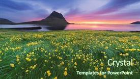  Presentation with japan beautiful landscape mountain fuji - Amazing presentation theme having grundarfjordur town beauty in nature backdrop and a tawny brown colored foreground