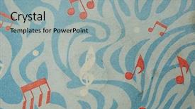  Presentation with vintage music - Presentation theme having grunge aged musical background background and a light gray colored foreground