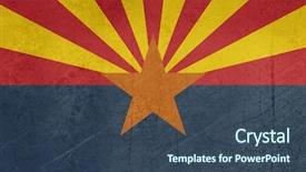  Presentation with arizona flag - Audience pleasing theme consisting of grunge arizona state flag backdrop and a ocean colored foreground