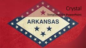  Presentation with america flag - Audience pleasing slide deck consisting of grunge arkansas state flag backdrop and a red colored foreground
