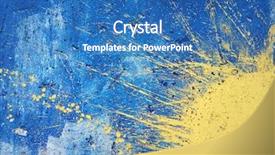  Presentation with concrete wall grunge concrete - Slide deck having grunge art background yellow and blue painted concrete wall background and a teal colored foreground