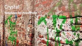  Presentation with urban art - Slide deck enhanced with grunge art wall illustration urban art wallpaper background background and a coral colored foreground