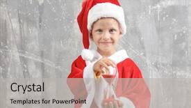  Presentation with sand clock - Beautiful theme featuring grunge background christmas countdown backdrop and a light gray colored foreground