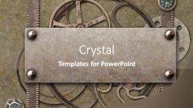  Presentation with steampunk - Slide deck with grunge-background-in-steampunk-style background and a gray colored foreground