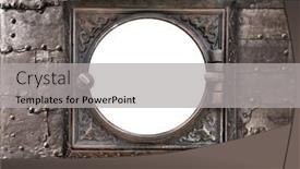  Presentation with old style - PPT layouts enhanced with grunge-background-in-steampunk-style background and a light gray colored foreground