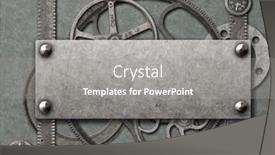  Presentation with steampunk - Colorful slide set enhanced with grunge-background-in-steampunk-style backdrop and a gray colored foreground