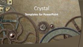  Presentation with old style - Beautiful slides featuring grunge-background-in-steampunk-style backdrop and a coral colored foreground