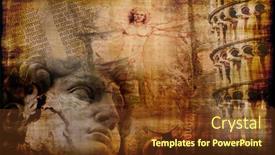  Presentation with atmosphere - PPT layouts with grunge-background-with-mysterious-atmosphere background and a tawny brown colored foreground