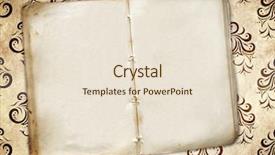  Presentation with old book - Slide set having grunge background with old book background and a lemonade colored foreground