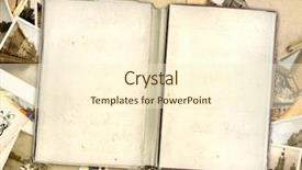  Presentation with old book - Theme having grunge background with old book background and a cream colored foreground