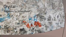  Presentation with posters - Presentation theme consisting of grunge background with old torn background and a light gray colored foreground