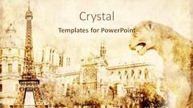  Presentation with eiffel tower - Cool new slides with grunge-background-with-paper-texture backdrop and a cream colored foreground