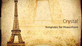  Presentation with eiffel tower - Presentation theme enhanced with grunge-background-with-paper-texture background and a blonde colored foreground