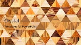  Presentation with patterns - PPT layouts featuring grunge background with wooden triangles background and a yellow colored foreground